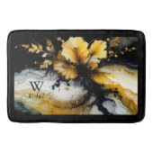 Marmor aus schwarzem Gold, Blume Badematte (Vorderseite)