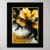 Marmor aus schwarzem Gold, Blume Foliendrucke (Vorderseite)