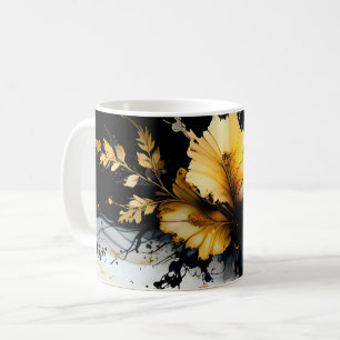 Marmor aus schwarzem Gold, Blume Kaffeetasse