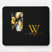 Marmor aus schwarzem Gold, Blume Mousepad (Vorne)