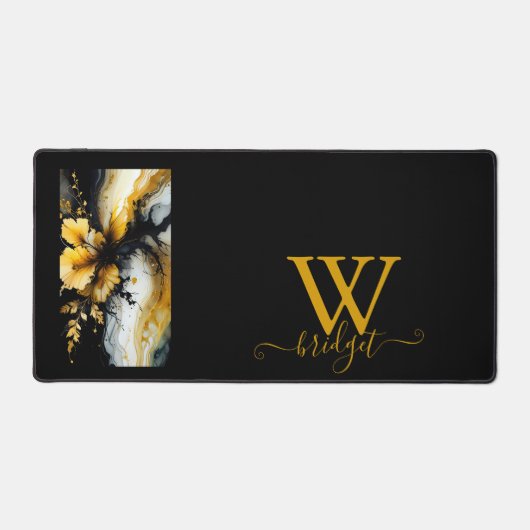 Marmor aus schwarzem Gold, Blume Schreibtischunterlage (Vorderseite)