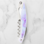 Marmor aus weißem und lila Imitat Kellnermesser (Vorderseite)