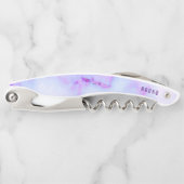 Marmor aus weißem und lila Imitat Kellnermesser (Vorderseite)