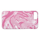Marmor aus weißem und rosa Fraktal Case-Mate iPhone Hülle (Rückseite (Horizontal))