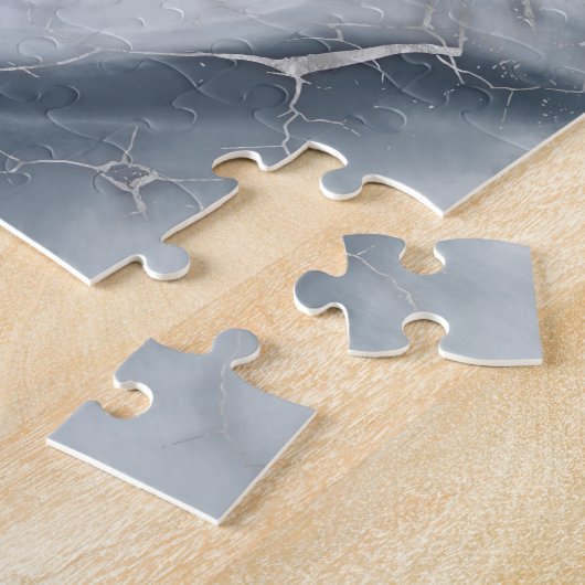 Marmor aus weißer Rose - Pastellpinke, grau und si Puzzle (Seite)