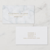 Marmor beruflich elegant schlicht visitenkarte (Vorne/Hinten)