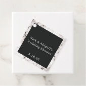 Marmor & Black Paares Polterabend Gefallen Tag Geschenkanhänger (Beispiel)