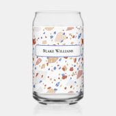 Marmor-Chips Retro-Terrazzo-Muster Glas in Dosenfo (Vorderseite)