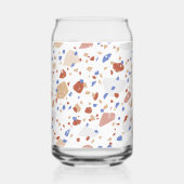 Marmor-Chips Retro-Terrazzo-Muster Glas in Dosenfo (Rückseite)