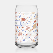 Marmor-Chips Retro-Terrazzo-Muster Glas in Dosenfo (Links)