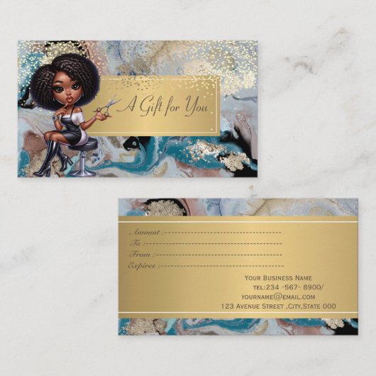 Marmor, Confetti, Rabattkarte (Vorne/Hinten)