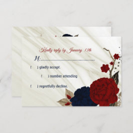 Marmor der Blume RSVP Karte