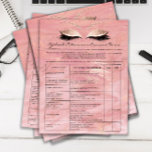 Marmor der Eyelash Extension Liability Waiver Rose Flyer<br><div class="desc">Blumendesign</div>
