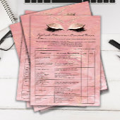 Marmor der Eyelash Extension Liability Waiver Rose Flyer