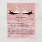 Marmor der Eyelash Extension Liability Waiver Rose Flyer (Vorne)