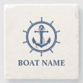 Marmor des Ankerrades für das Schiff Steinuntersetzer (Vorderseite)