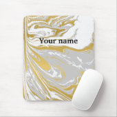 Marmor des benutzerdefinierten Büros, weiß, grau, Mousepad (Mit Mouse)