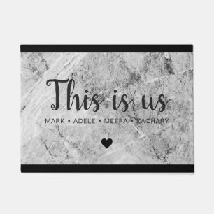 Marmor-Druck This Is Us Herz Fußmatte