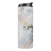 Marmor-Edelstein-Monogramm Thermosbecher (Nach links gedreht)