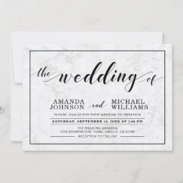 Marmor | Einfache moderne Hochzeitsfeier Einladung