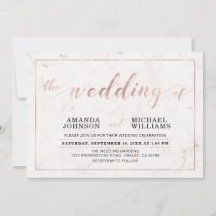 Marmor | Einfache moderne Hochzeitsfeier