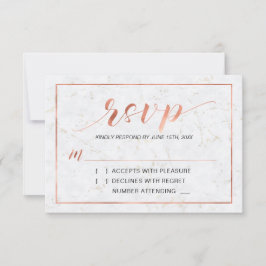 Marmor | Einfache, moderne UAWG-Beistellkarte RSVP Karte