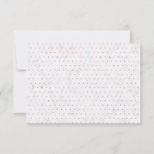 Marmor | Einfache, moderne UAWG-Beistellkarte RSVP Karte (Rückseite)