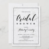 Marmor | Einfaches Brautparty für moderne Typograf Einladung (Vorderseite)