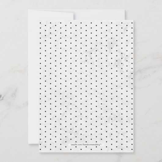 Marmor | Einfaches Brautparty für moderne Typograf Einladung (Rückseite)