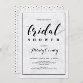 Marmor | Einfaches Brautparty für moderne Typograf Einladung (Vorne/Hinten)