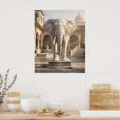 Marmor Elefant Palast Sonne Poster (Küche)