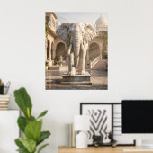 Marmor Elefant Palast Sonne Poster (Heimbüro)