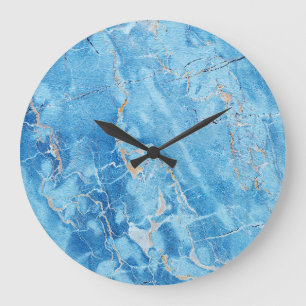 Marmor Elegance: Natürliche Texturfläche. Große Wanduhr