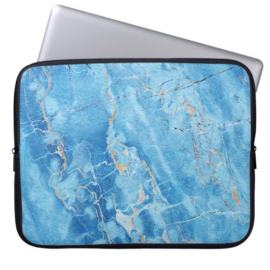 Marmor Elegance: Natürliche Texturfläche. Laptopschutzhülle (Vorderseite)