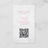 Marmor Elegante Rose Gold Glitzer Nail Visitenkarte (Rückseite)