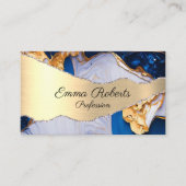 Marmor Elegante Typografie Aquamarin Agate Visiten Visitenkarte (Vorderseite)