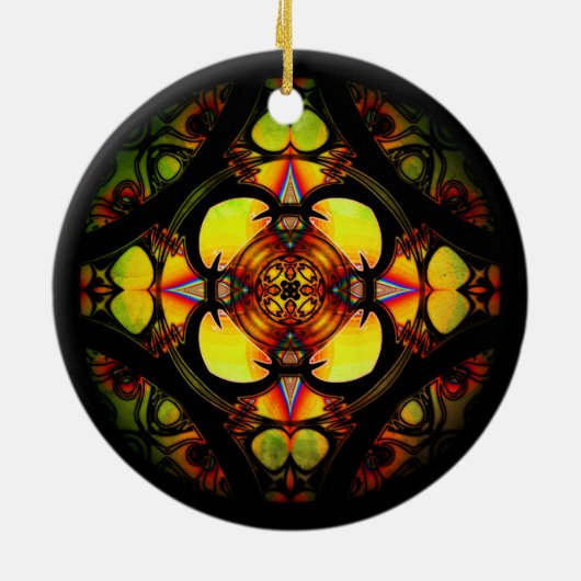 Marmor (farbiges Muster) Keramik Ornament (Hinten)