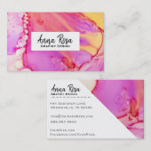 *~* Marmor Fett Abstrakte Bio Wasserfarbe Visitenkarte (Vorne/Hinten)