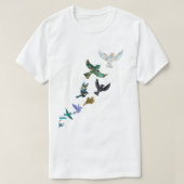 Marmor Fliegende Vögel T-Shirt (Design vorne)