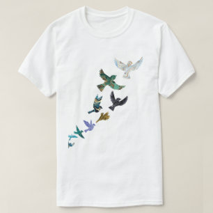Marmor Fliegender Vögel T - Shirt
