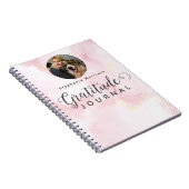 Marmor Foto Dankeschön Journal - Rosa & Weiß Notizblock (Rechte Seite)