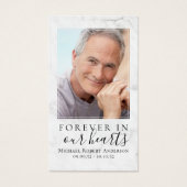 Marmor für immer in unserer Herz-Gedenkkarte (Vorderseite)