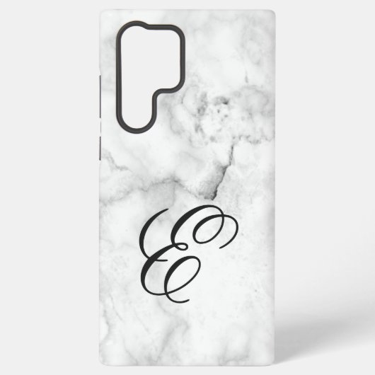 Marmor-Galaxie-Monogramm-Initiale Samsung Galaxy Hülle (Rückseite)