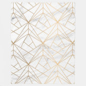 Marmor, Geometrie und Gold Fleecedecke (Vorderseite)