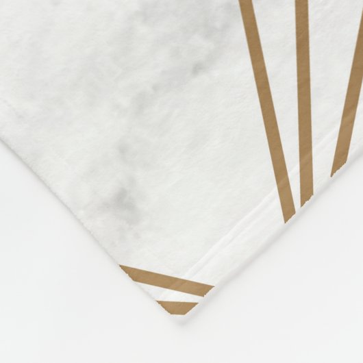 Marmor, Geometrie und Gold Fleecedecke (Ecke)