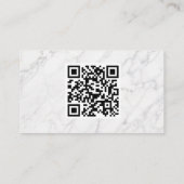 Marmor-Geschäftskarten-Vorlage mit QR-Code Visitenkarte (Rückseite)
