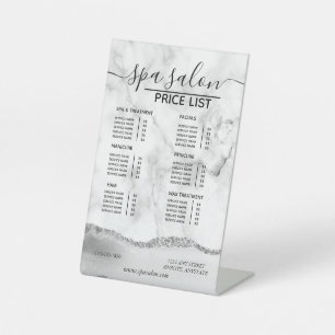 Marmor-Glitter Geschäftspreisliste Sockelschild
