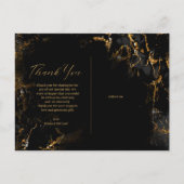 Marmor-Glitzer Danke, Black Gold ID644 Ankündigungspostkarte (Vorderseite)