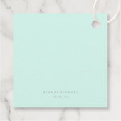 Marmor-Glitzer Hochzeit Aquamarin Silver ID644 Geschenkanhänger (Rückseite)