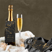 Marmor-Glitzer Hochzeit dank Black Gold ID644 Flaschenanhänger